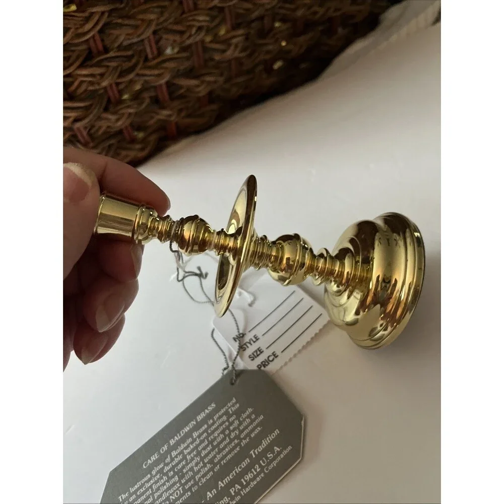Vintage Baldwin Brass American Museum Candle Holder 4.75